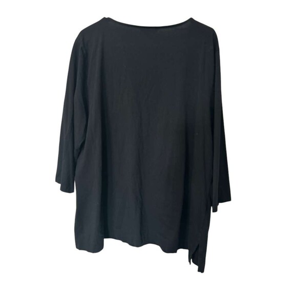 Lauren Ralph Lauren V-neck Long Sleeves Women's 2X Black Blouse Shirt - Picture 4 of 4